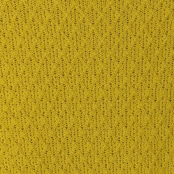 Talbots 100% Cotton Diamond Print Knit Boatneck Tunic Sweater Ribbed Yellow 2X - Picture 6 of 8